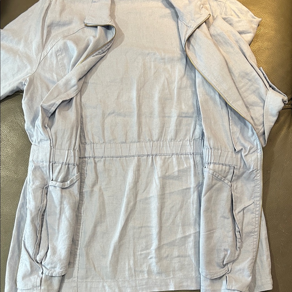 Ellen Tracy Linen Women's Light Blue Jacket, Size M, EUC - Picture 7 of 7